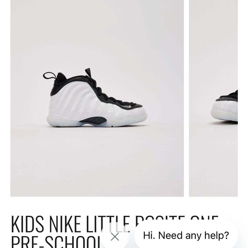 Nike Green and White Little Posite One Sneakers